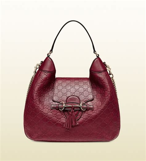 gucci emily logo leather hobo bag|Gucci guccissima hobo bag.